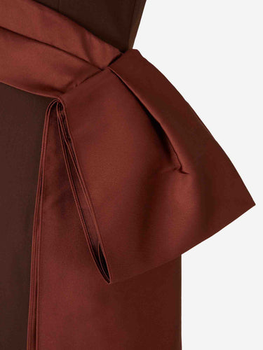 Roland Mouret Mujer Barcelona Vestido Maxi Drapeado color Burdeos sku 732-001643 01 - Foto 5