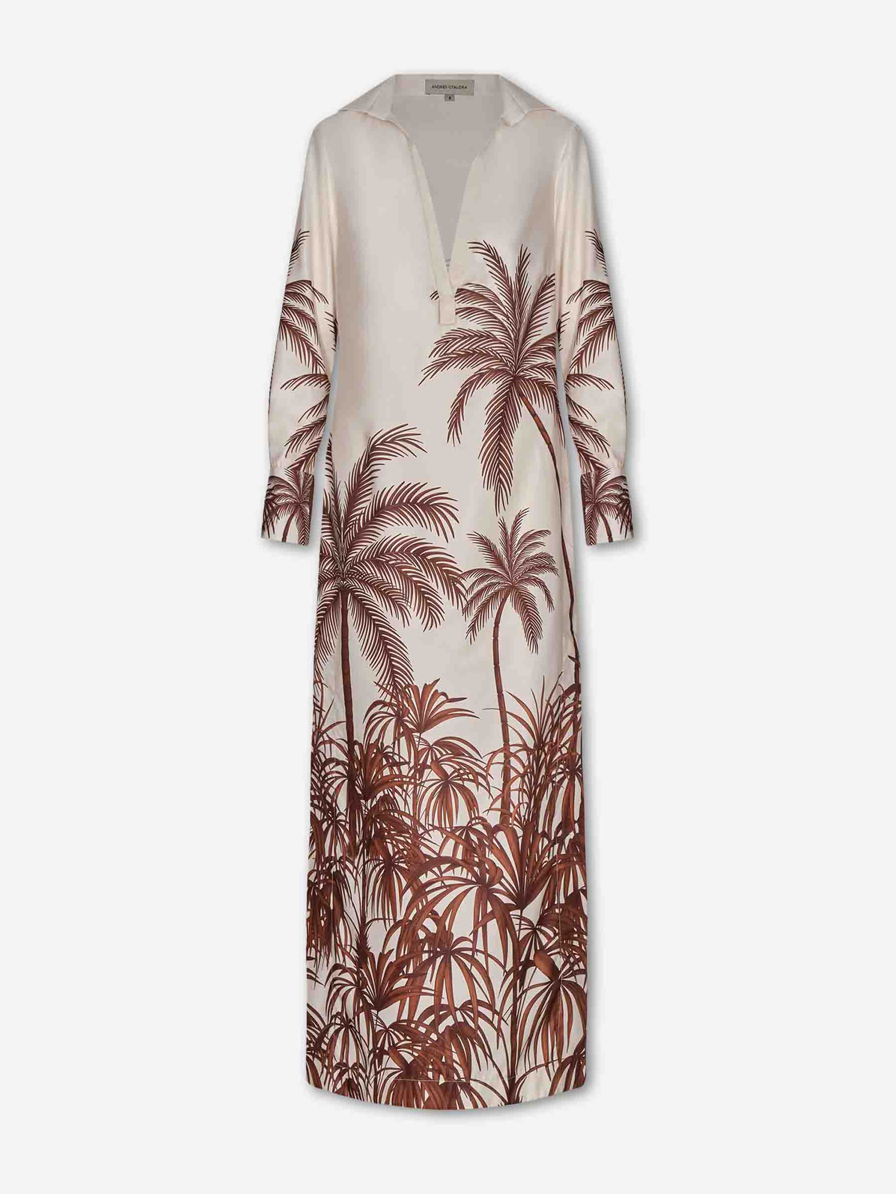 Andres Otalora Mujer Barcelona Vestido Maxi Intuiciones color Beige sku 732-001655 01 - Foto 1