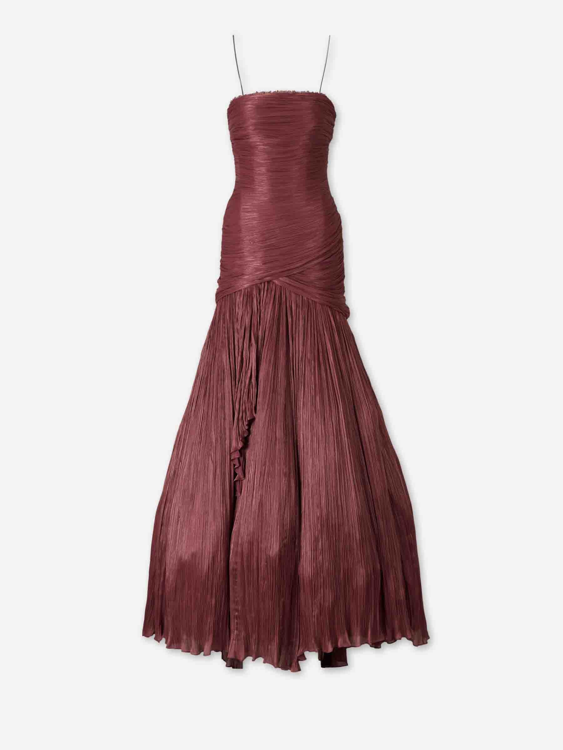 Marmar Halim Mujer Barcelona Vestido Maxi Claudia color Burdeos sku 732-001660 01 - Foto 1