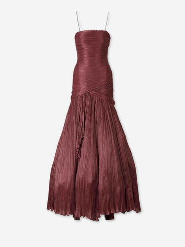Marmar Halim Mujer Barcelona Vestido Maxi Claudia color Burdeos sku 732-001660 01 - Foto 1