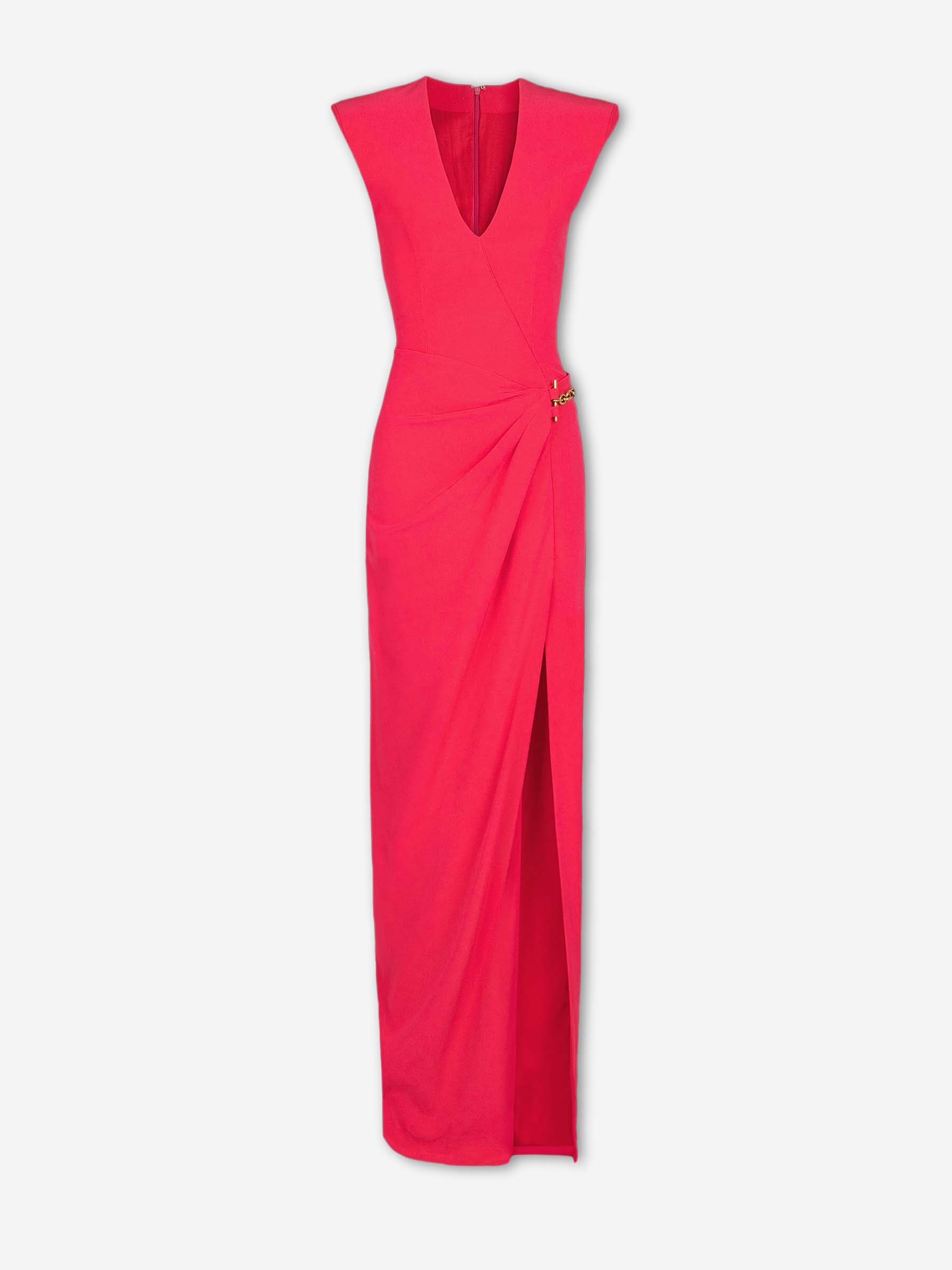 Balmain Mujer Barcelona Vestido Crepé Maxi color Fúcsia sku 732-001662 01 - Foto 1
