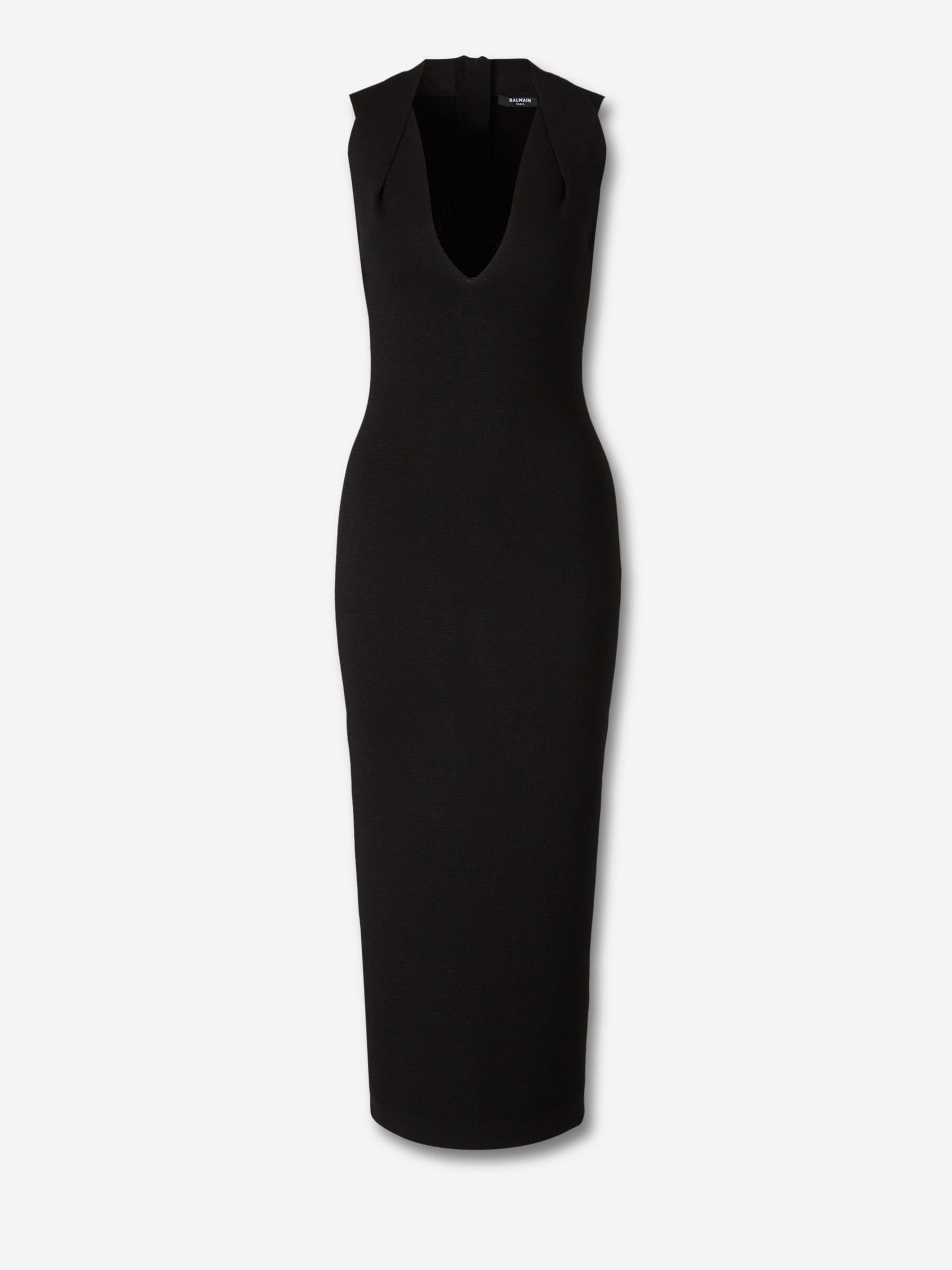 Balmain Mujer Barcelona Vestido Midi Punto color Negro sku 732-001663 01 - Foto 1