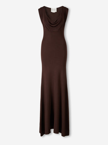 Roland Mouret Mujer Barcelona Vestido Maxi Punto color Marrón Oscuro sku 732-001665 01 - Foto 1
