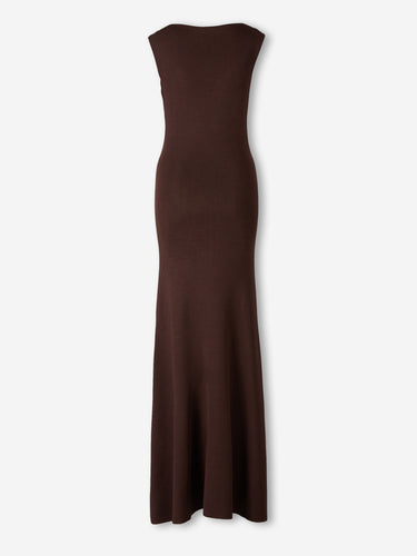 Roland Mouret Mujer Barcelona Vestido Maxi Punto color Marrón Oscuro sku 732-001665 01 - Foto 2
