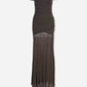 Balmain Mujer Barcelona Vestido Maxi Acanalado color Marrón Oscuro sku 732-001669 01 - Foto 1