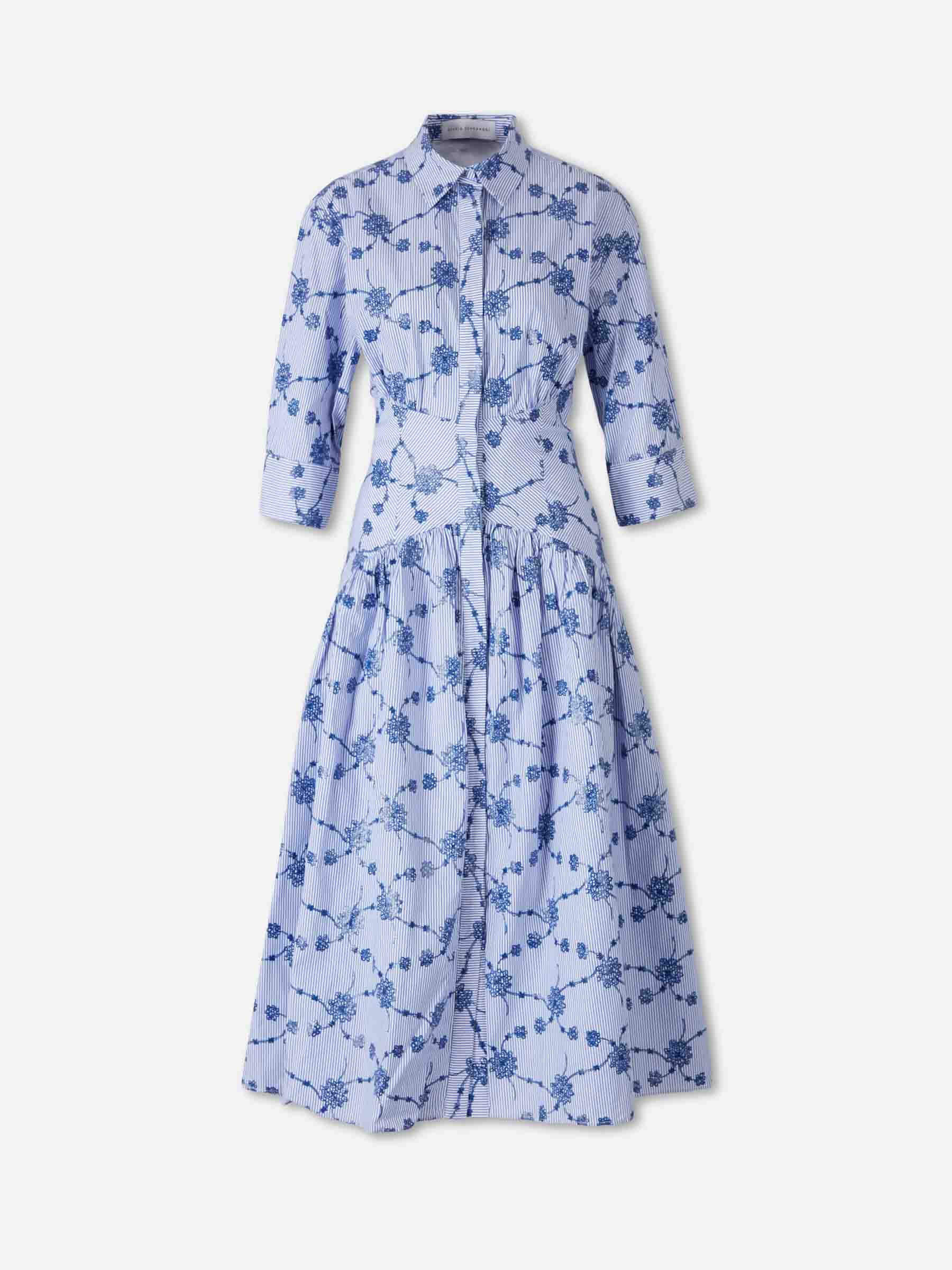 Silvia Tcherassi Mujer Barcelona Vestido Midi Indy color Azul sku 732-001673 01 - Foto 1