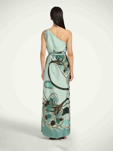 LaDoubleJ Mujer Barcelona Vestido de seda con silueta fluida y drapeado lateral color Estampados sku 732-001685 01 - Foto 4