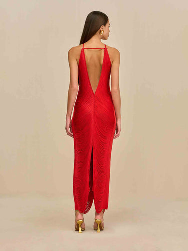 Cult Gaia Mujer Barcelona Vestido Midi Renata color Rojo sku 732-001704 01 - Foto 2