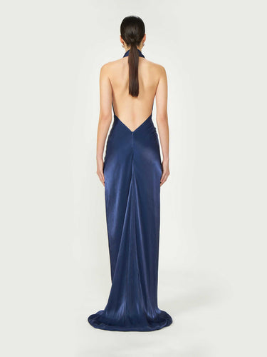 Costarellos Mujer Barcelona Vestido Maxi Colette color Azul Noche sku 732-001706 02 - Foto 3