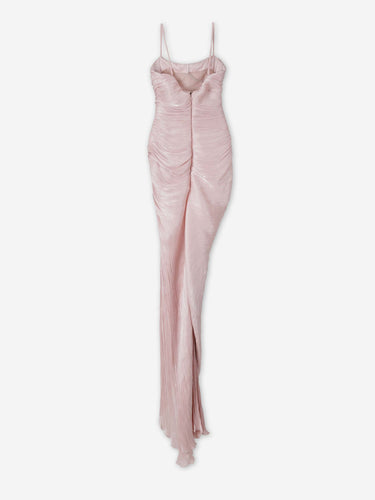 Marmar Halim Mujer Barcelona Vestido Maxi Plisado color Rosa Palo sku 732-001709 01 - Foto 2