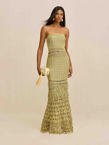 Cult Gaia Mujer Barcelona Vestido Crochet Morgan color Dorado sku 732-001720 01 - Foto 2