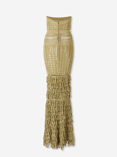 Cult Gaia Mujer Barcelona Vestido Crochet Morgan color Dorado sku 732-001720 01 - Foto 3