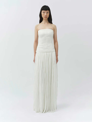 Simkhai Mujer Barcelona Vestido Frunzido Danielle color Marfil sku 732-001735 01 - Foto 2