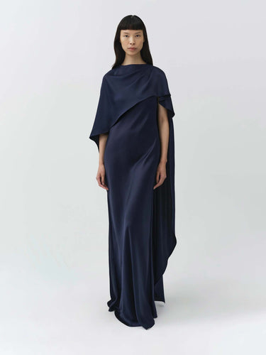 Simkhai Mujer Barcelona Vestido Satinado Capa color Azul Marino sku 732-001737 01 - Foto 2