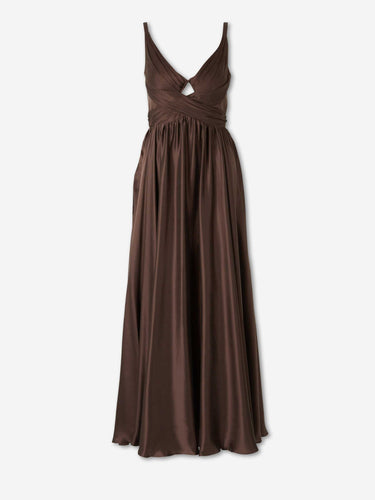 Zimmermann Mujer Barcelona Vestido Maxi Fruncidos color Marrón Oscuro sku 732-001739 01 - Foto 1