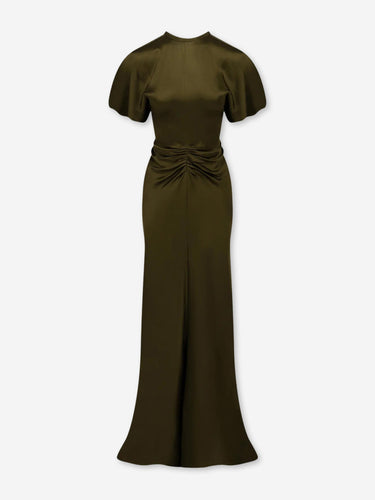 Victoria Beckham Mujer Barcelona Vestido Maxi Isabella color Verde Militar sku 732-001743 01 - Foto 1