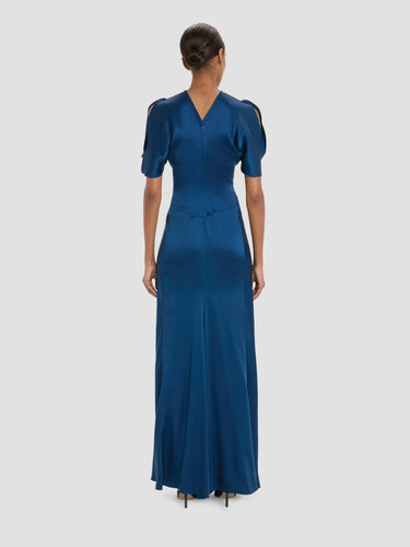 Victoria Beckham Mujer Barcelona Vestido Maxi Isabella color Azul Cobalto sku 732-001745 01 - Foto 3