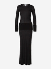 Alaïa Mujer Barcelona Vestido Maxi Punto color Negro sku 732-001747 01 - Foto 1