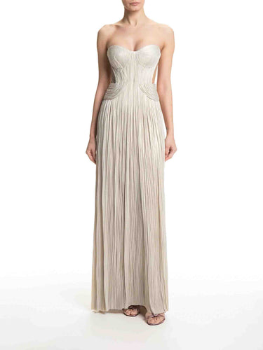 Maria Lucia Hohan Mujer Barcelona Vestido Maxi Kamina color Beige sku 732-001756 01 - Foto 2