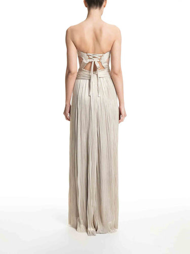Maria Lucia Hohan Mujer Barcelona Vestido Maxi Kamina color Beige sku 732-001756 01 - Foto 3