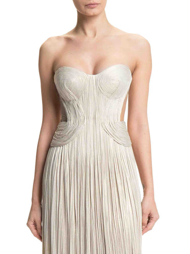 Maria Lucia Hohan Mujer Barcelona Vestido Maxi Kamina color Beige sku 732-001756 01 - Foto 4