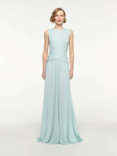 Roland Mouret Mujer Barcelona Vestido Maxi Cruzado color Verde Menta sku 732-001757 01 - Foto 2