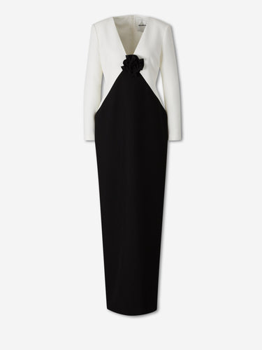Roland Mouret Mujer Barcelona Vestido Maxi Flor color Blanco Y Negro sku 732-001758 01 - Foto 1