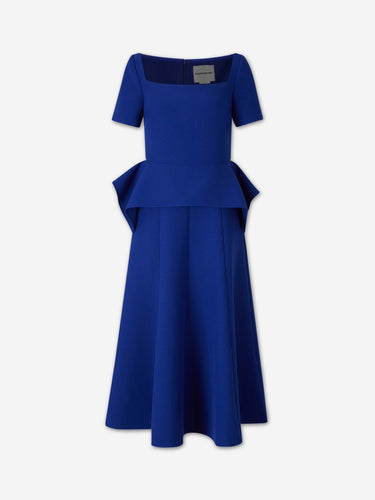 Roland Mouret Mujer Barcelona Vestido Midi Peplum color Azul Cobalto sku 732-001759 01 - Foto 1