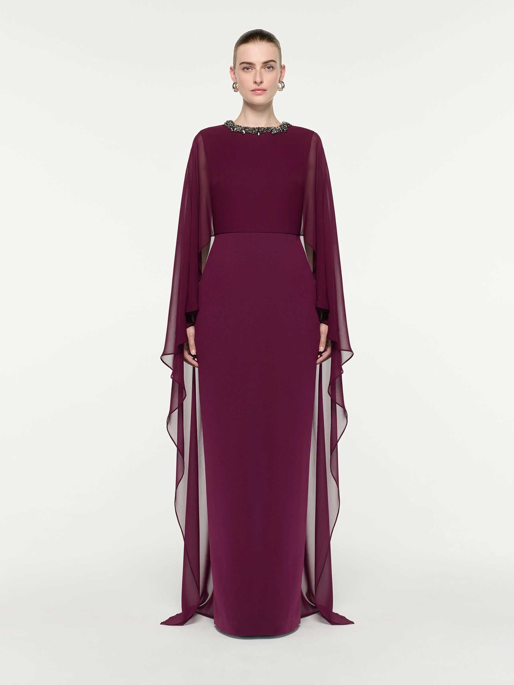Roland Mouret Mujer Barcelona Vestido Maxi Chiffon color Violeta sku 732-001764 01 - Foto 1