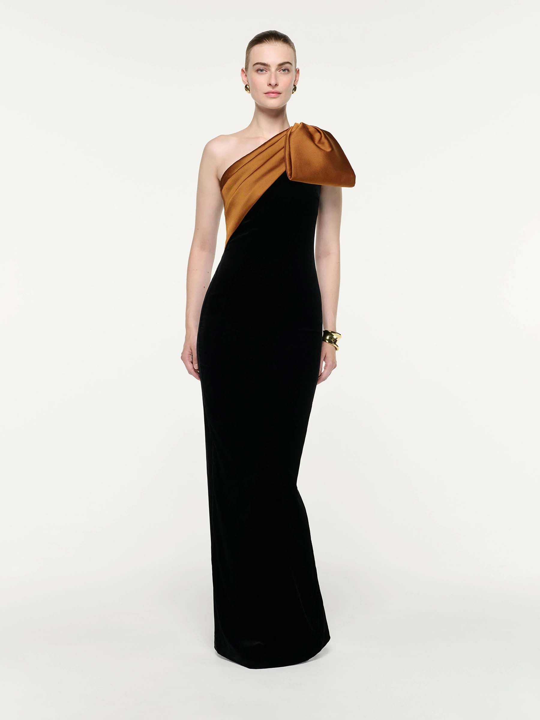 Roland Mouret Mujer Barcelona Vestido Maxi Bow color Negro sku 732-001766 01 - Foto 1