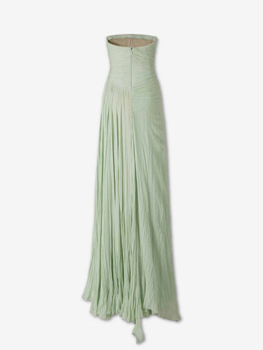 Vestido Seda Drapeado