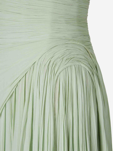 Marmar Halim Mujer Barcelona Vestido Seda Drapeado color Verde Menta sku 732-001769 01 - Foto 4