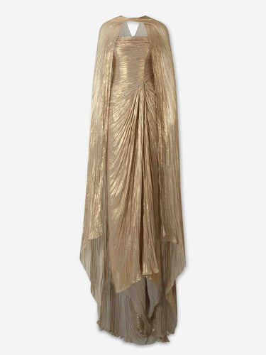 Marmar Halim Mujer Barcelona Vestido Maxi Plisado color Dorado sku 732-001771 01 - Foto 2