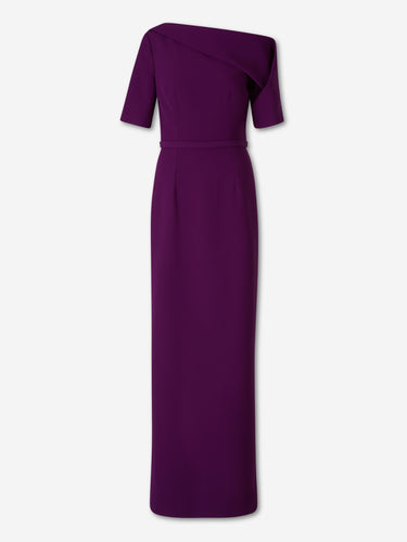 Safiyaa Mujer Barcelona Vestido Maxi Crepé color Violeta sku 732-001777 01 - Foto 1