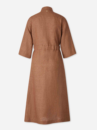 Herno Mujer Barcelona Vestido Camisero Lino color Marrón sku 733-000007 01 - Foto 2