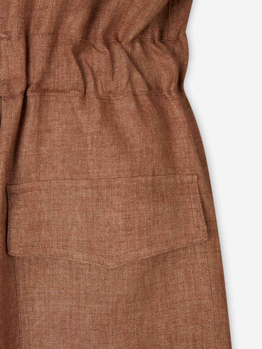 Herno Mujer Barcelona Vestido Camisero Lino color Marrón sku 733-000007 01 - Foto 4