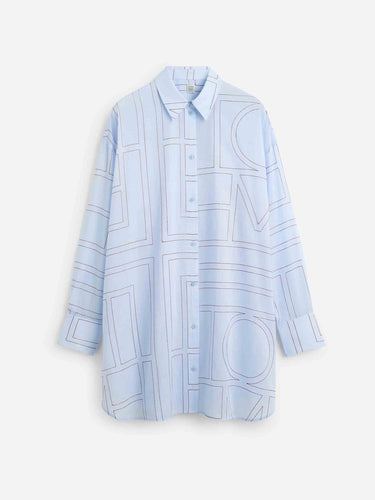 TOTEME Mujer Barcelona Camisa Larga Monograma color Azul Celeste sku 733-000008 01 - Foto 1