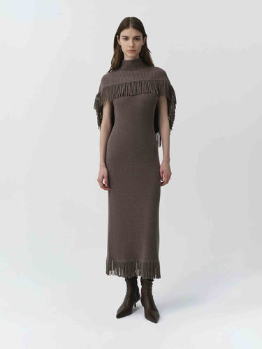 Simkhai Mujer Barcelona Vestido Midi Punto color Taupe sku 733-000010 01 - Foto 2