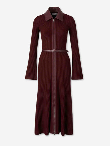 Simkhai Mujer Barcelona Vestido Punto Ismelle color Burdeos sku 733-000012 01 - Foto 1