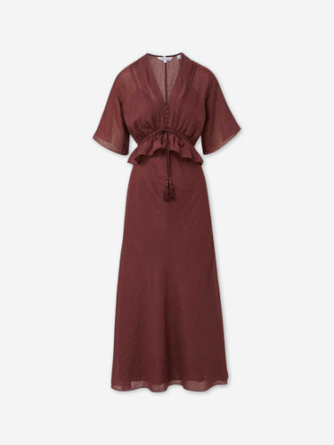 Veronica Beard Mujer Barcelona Vestido Midi Dominick color Burdeos sku 733-000022 01 - Foto 1