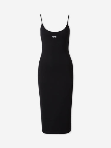 Off-White Mujer Barcelona Vestido Midi Elástico color Negro sku 733-000038 01 - Foto 1