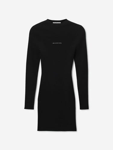 Alexander Wang Mujer Barcelona Vestido Mini Logo color Negro sku 733-000044 01 - Foto 1