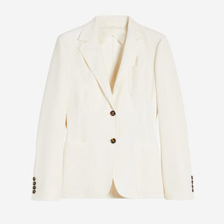 Max Mara Mujer Barcelona Blazer Entallado Algodón color Marfil sku 741-002233 01 - Foto 1