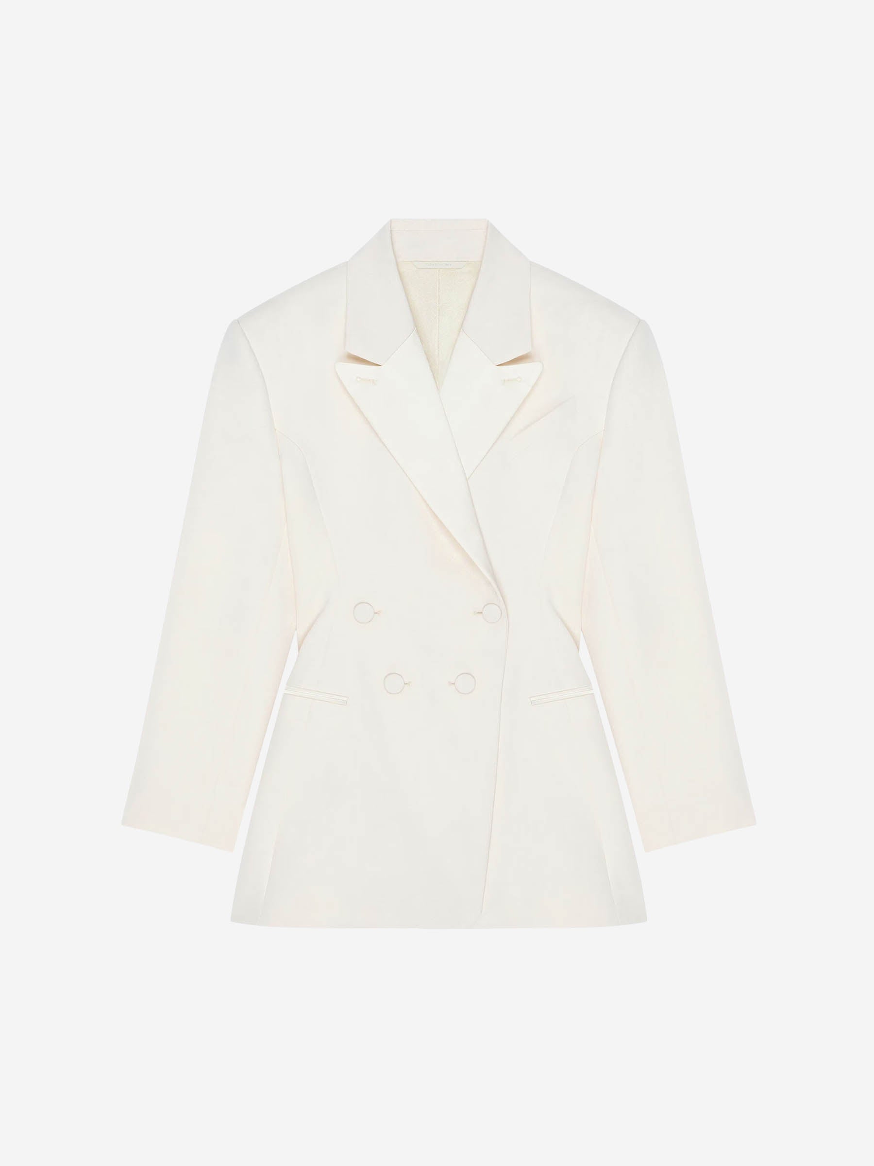 Givenchy Mujer Barcelona Blazer Lana Plisada color Marfil sku 741-002237 01 - Foto 1