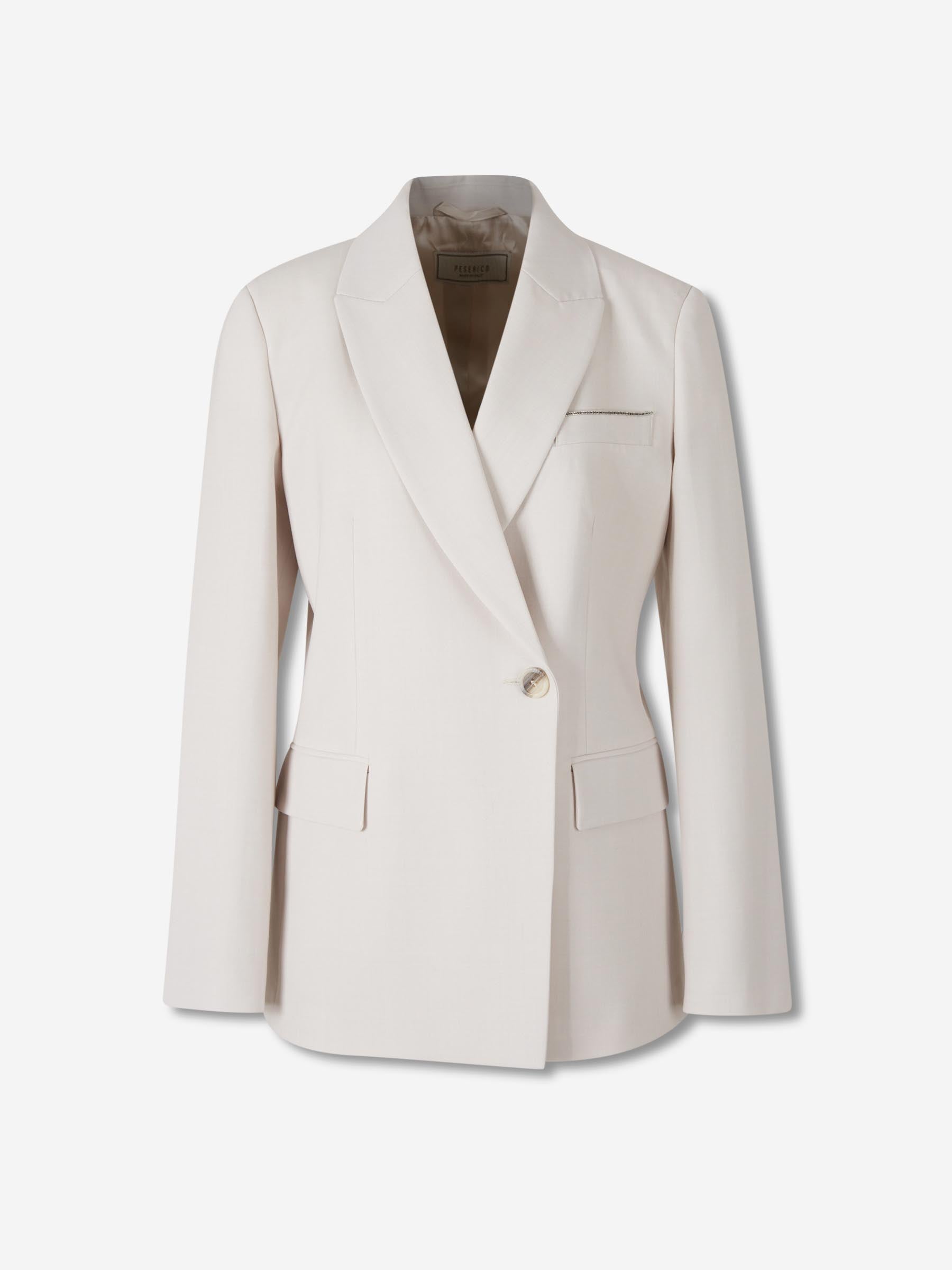 Peserico Mujer Barcelona Blazer Cruzado Lana color Rosa Palo sku 741-002242 01 - Foto 1