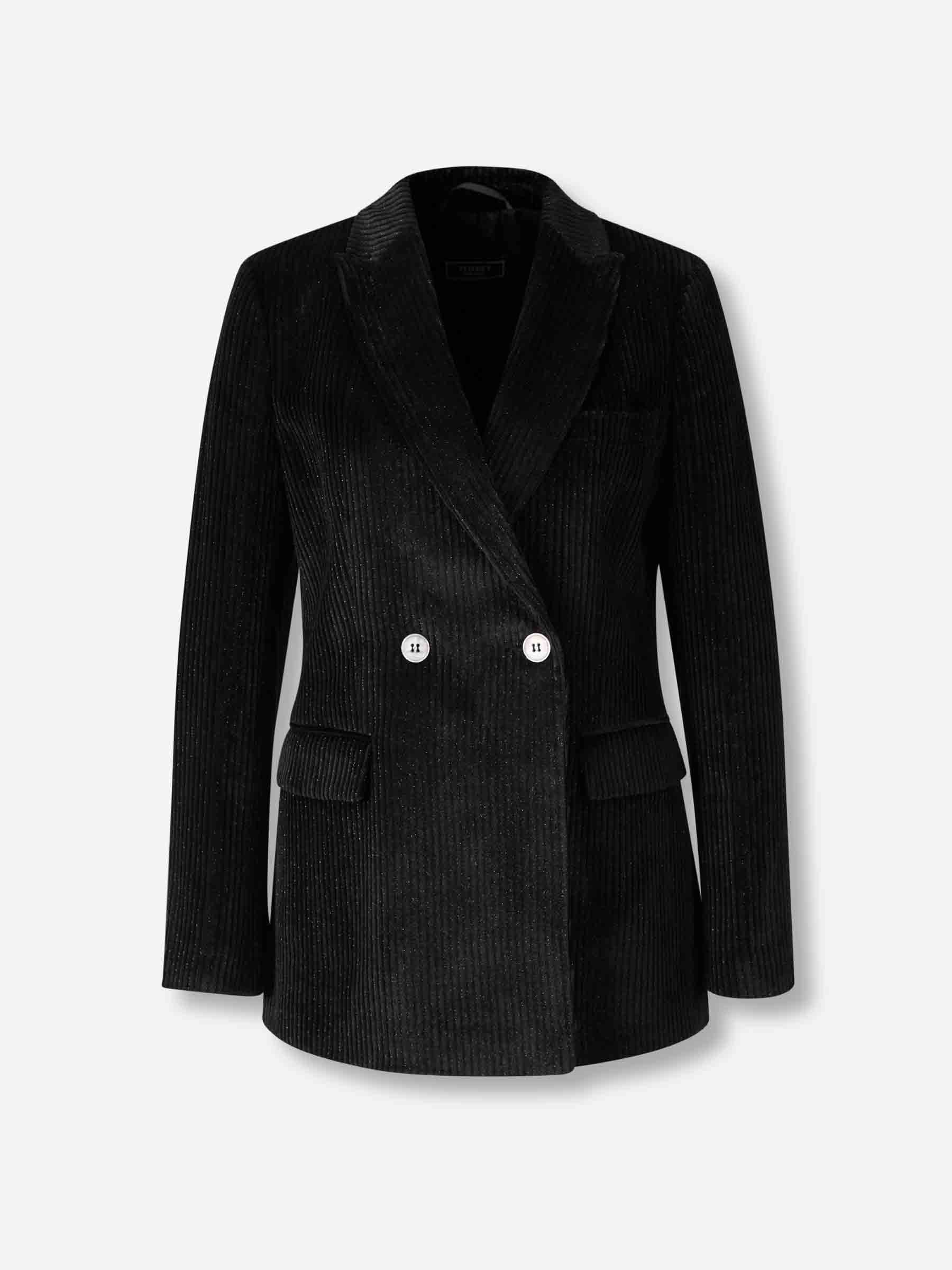 Peserico Mujer Barcelona Blazer Recta Pana color Negro sku 741-002249 01 - Foto 1