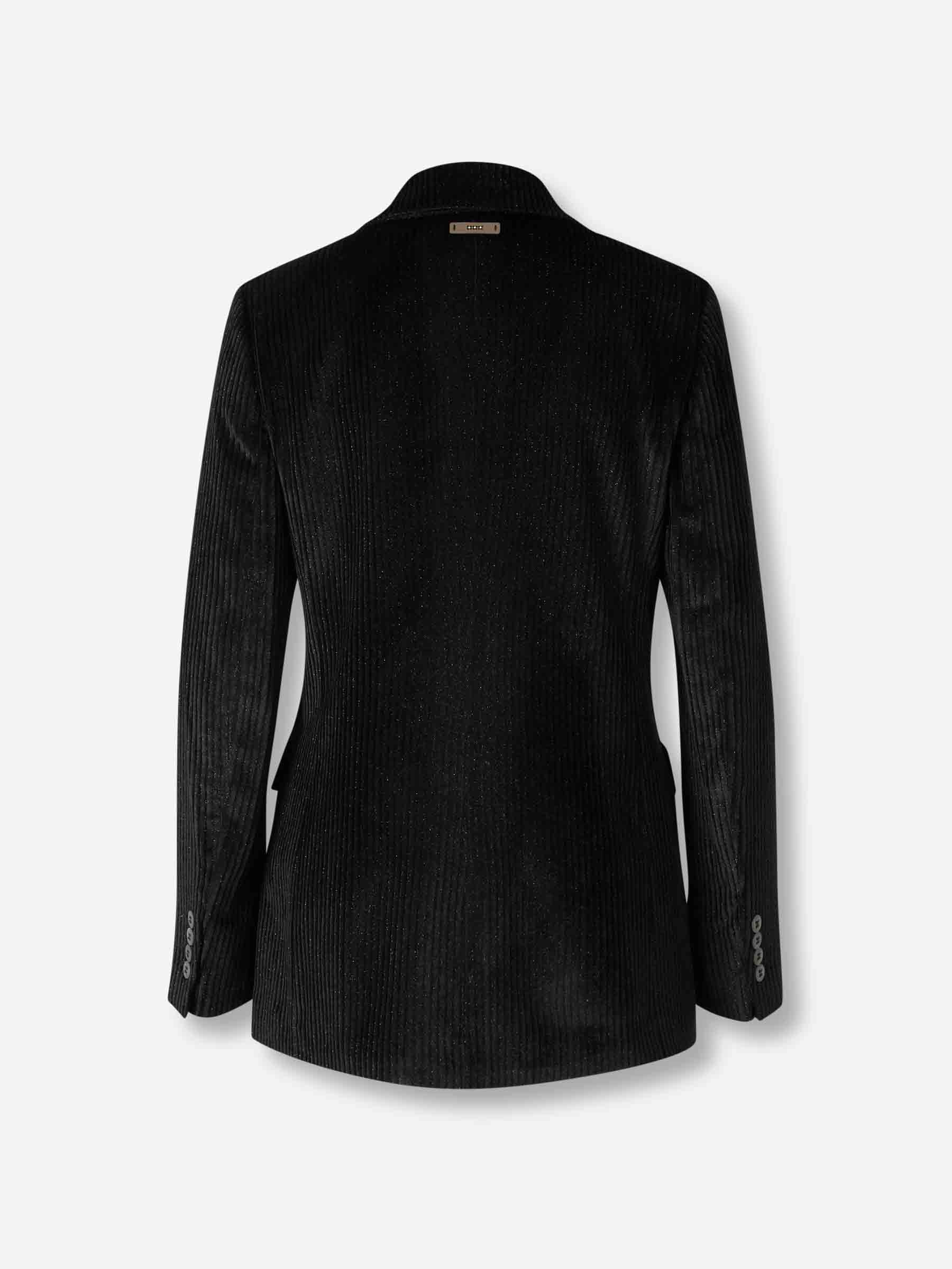 Peserico Mujer Barcelona Blazer Recta Pana color Negro sku 741-002249 01 - Foto 2