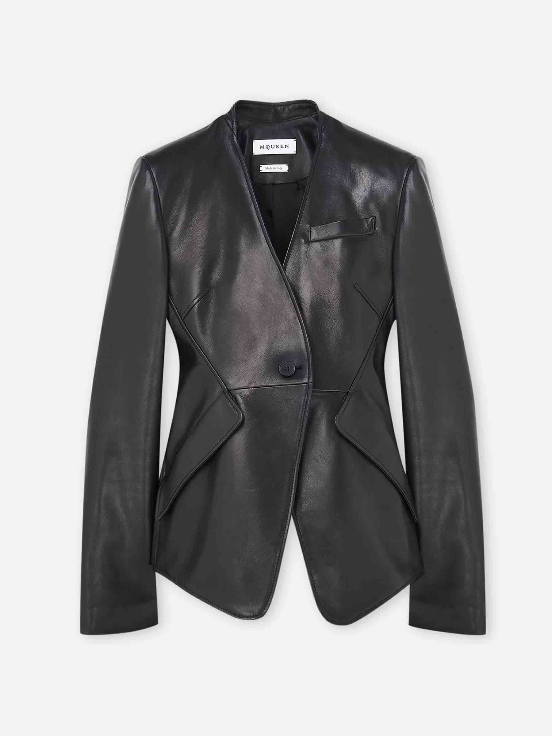 McQueen Mujer Barcelona Chaqueta Cuero Entallada color Negro sku 741-002250 01 - Foto 1