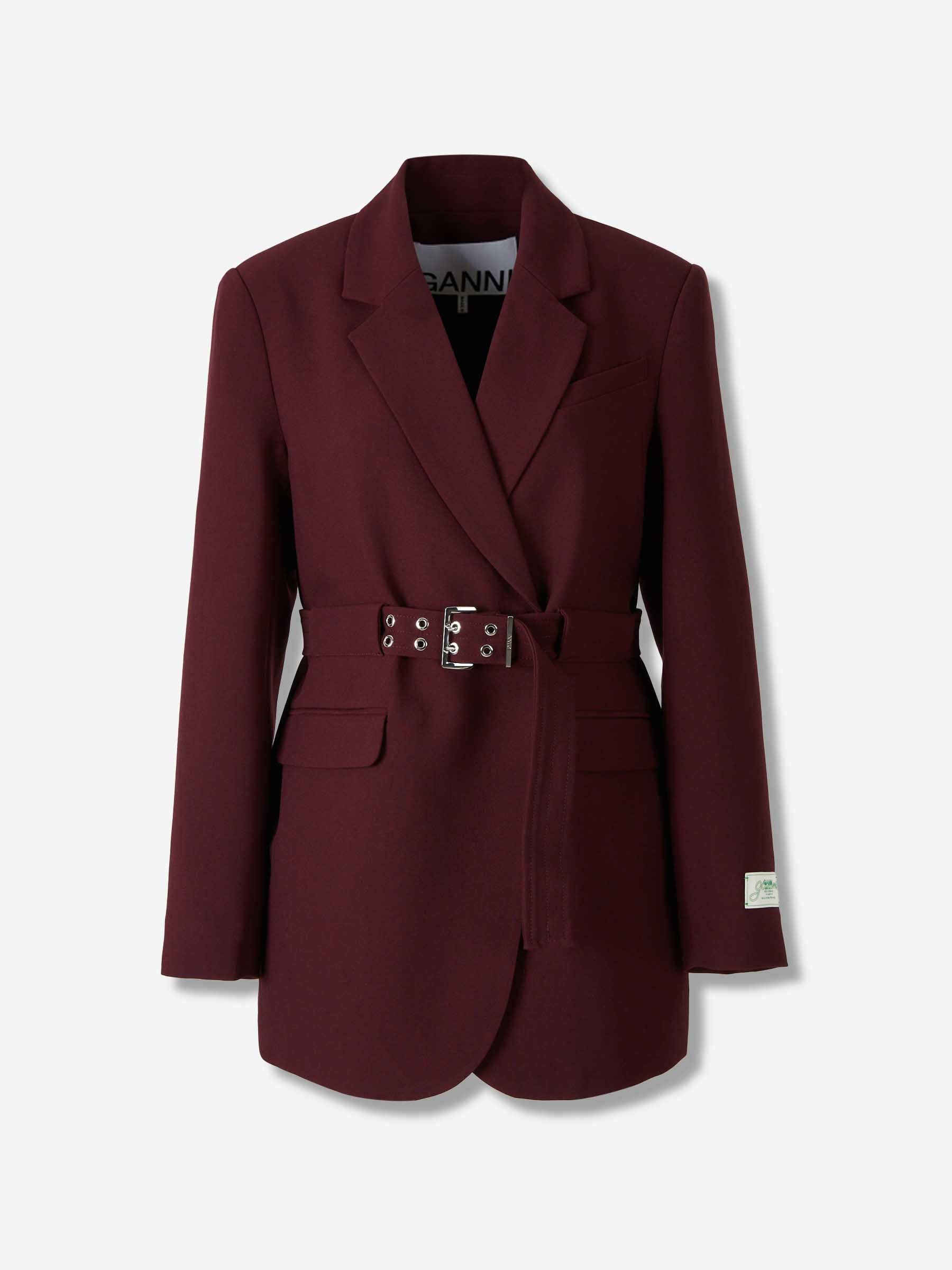 Ganni Mujer Barcelona Blazer Cinturón color Burdeos sku 741-002254 01 - Foto 1