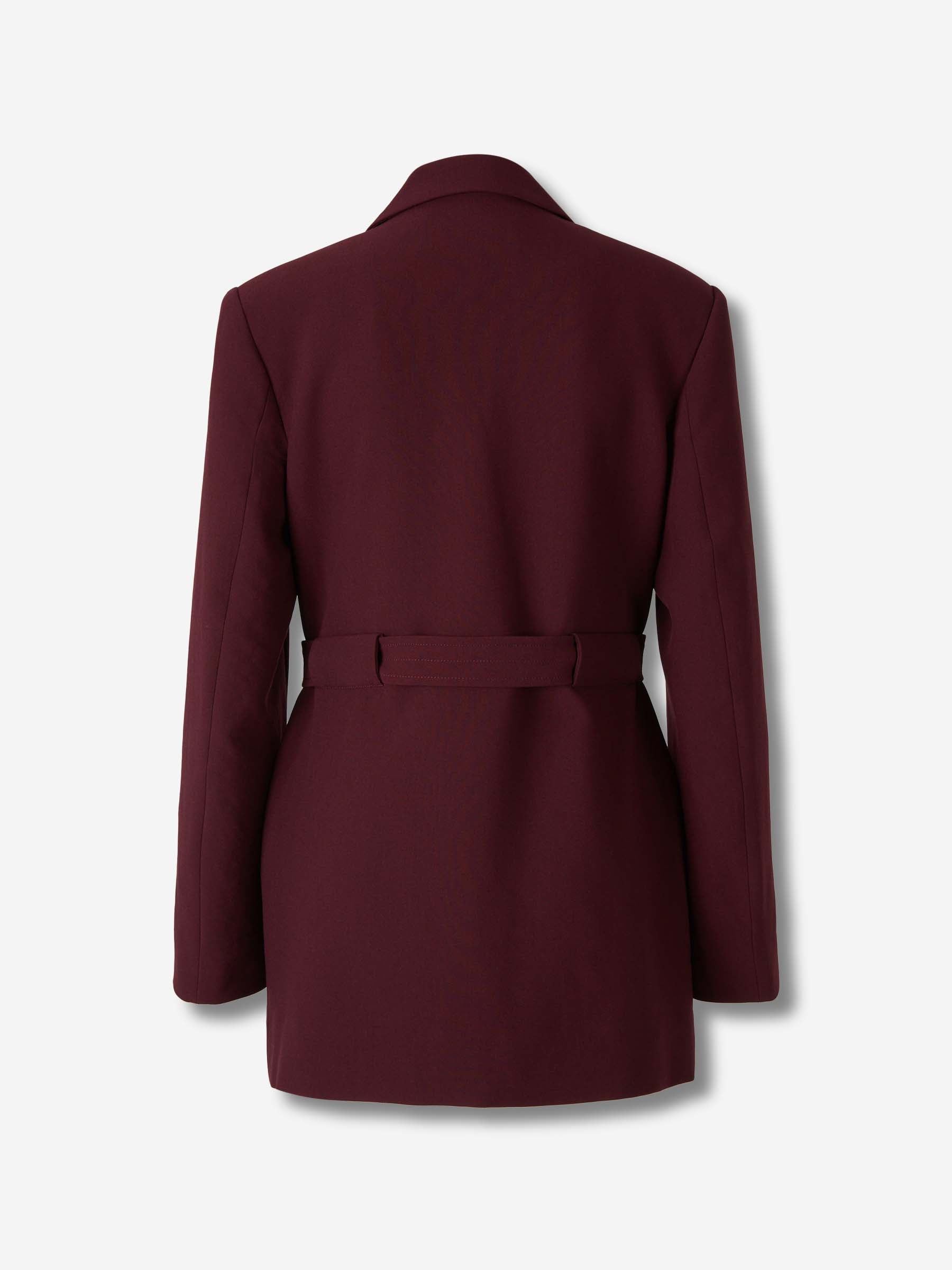 Ganni Mujer Barcelona Blazer Cinturón color Burdeos sku 741-002254 01 - Foto 2